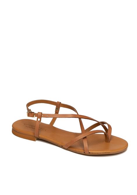 Tan p120 sandal VINCENT VEGA | P120VIT-CUOIO